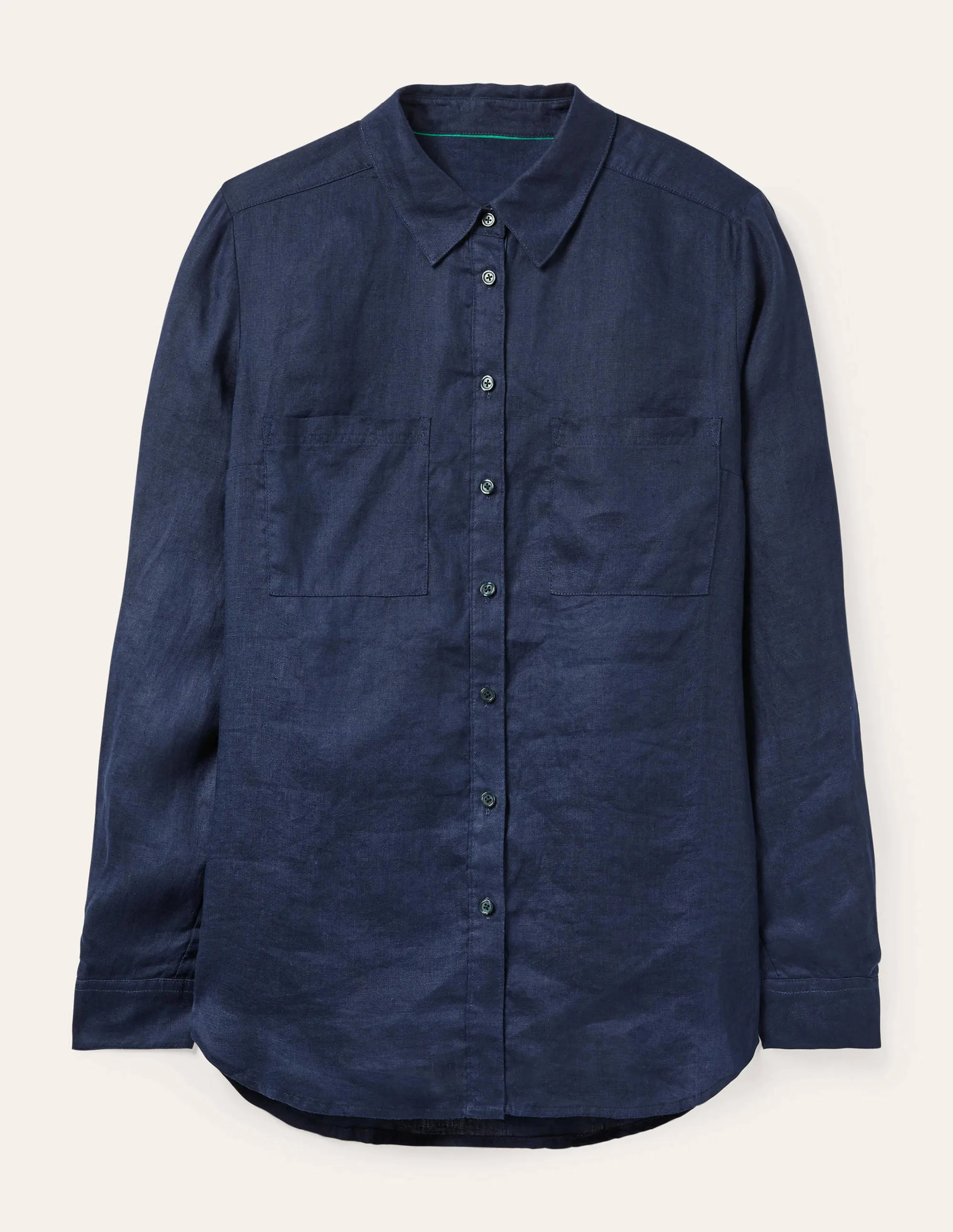 Linen Shirt-Navy