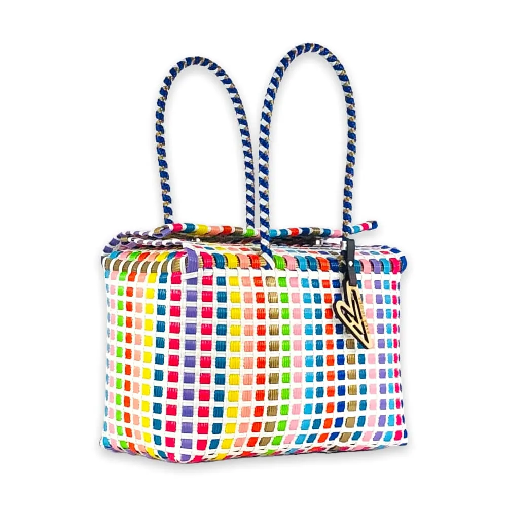 Maria Victoria | Macaw Baskets | Upcycled, Handwoven, Multicolor Basket