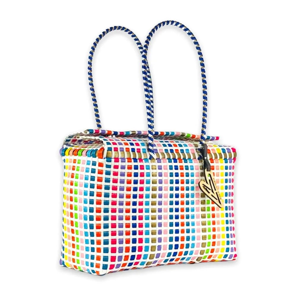 Maria Victoria | Macaw Baskets | Upcycled, Handwoven, Multicolor Basket
