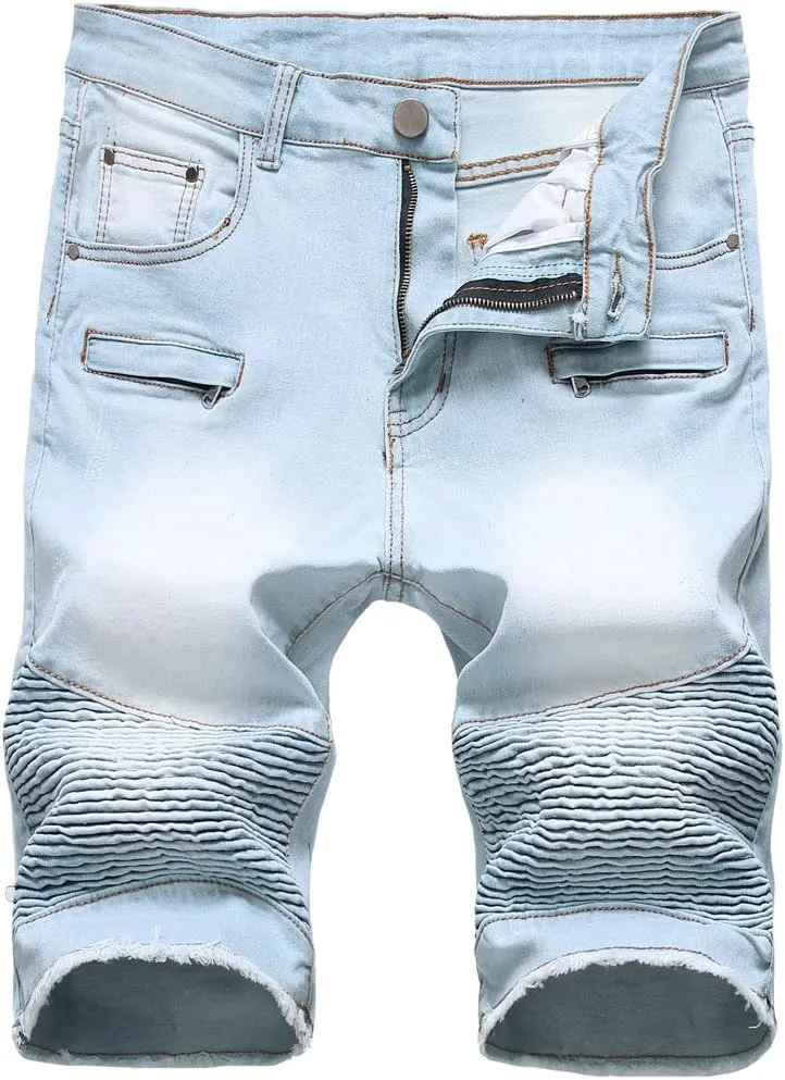 Men's Tricky Pockets Casual Denim Shorts