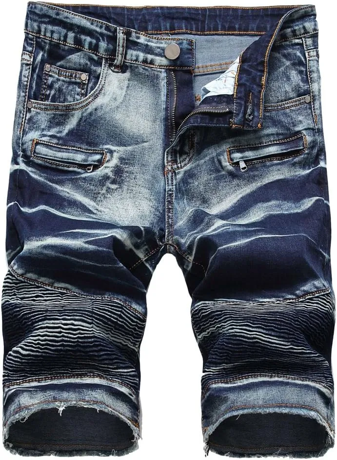 Men's Tricky Pockets Casual Denim Shorts
