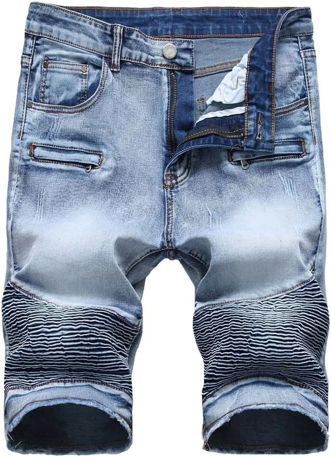 Men's Tricky Pockets Casual Denim Shorts