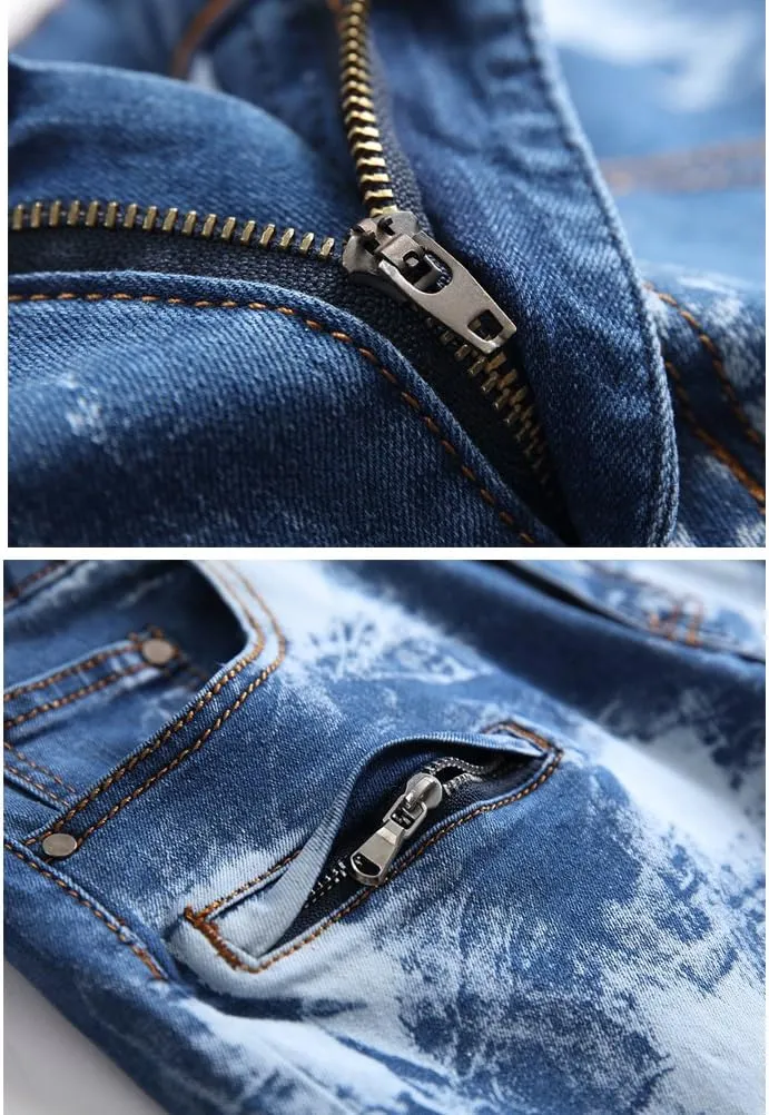 Men's Tricky Pockets Casual Denim Shorts