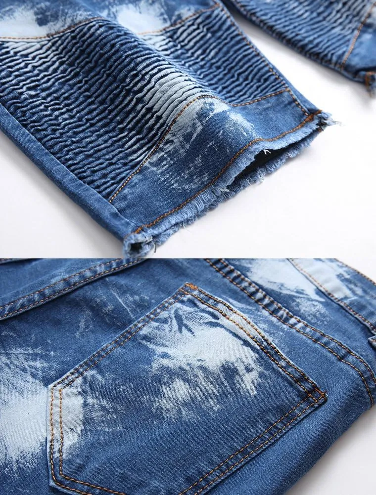 Men's Tricky Pockets Casual Denim Shorts