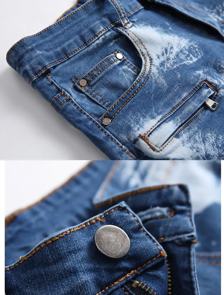 Men's Tricky Pockets Casual Denim Shorts