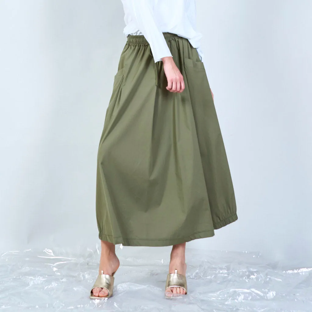 Midi skirt with side pockets wholesale