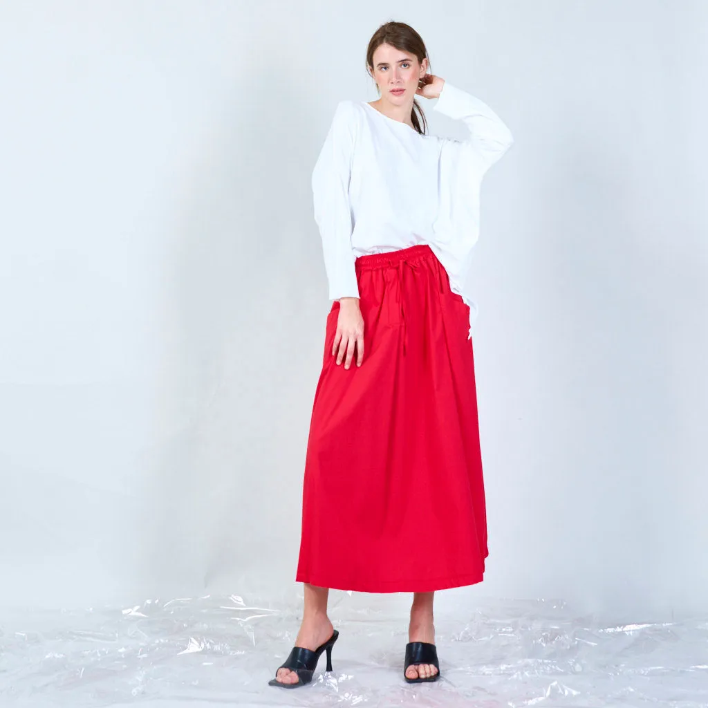 Midi skirt with side pockets wholesale