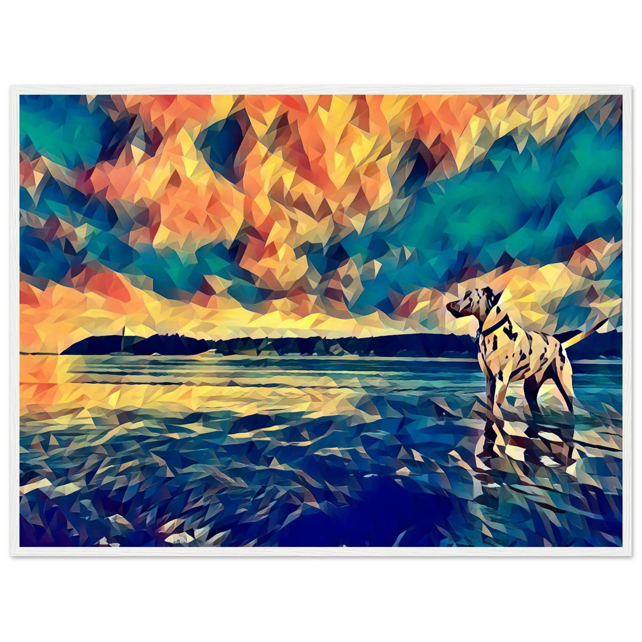 Mighty Hound Premium Matte Paper Wooden Framed Poster Wall Art
