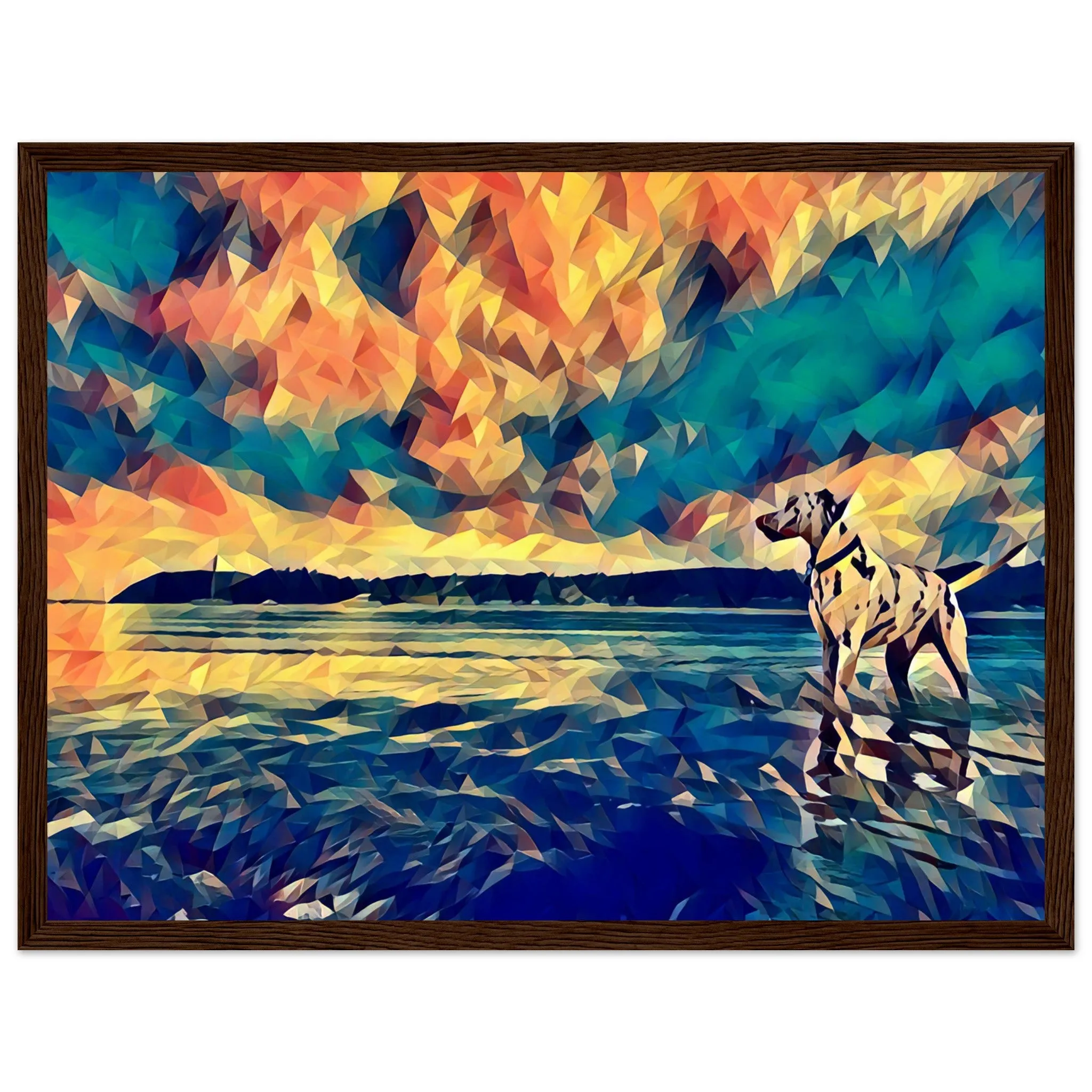 Mighty Hound Premium Matte Paper Wooden Framed Poster Wall Art