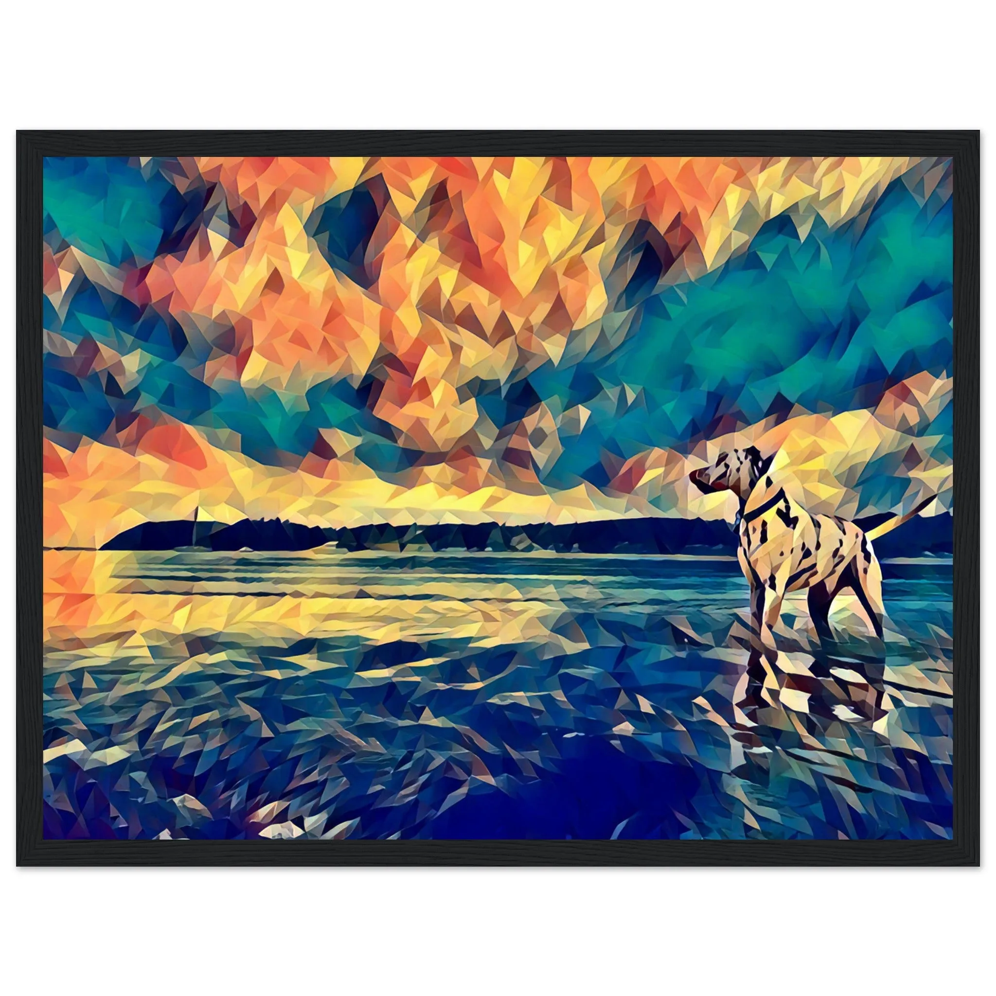 Mighty Hound Premium Matte Paper Wooden Framed Poster Wall Art