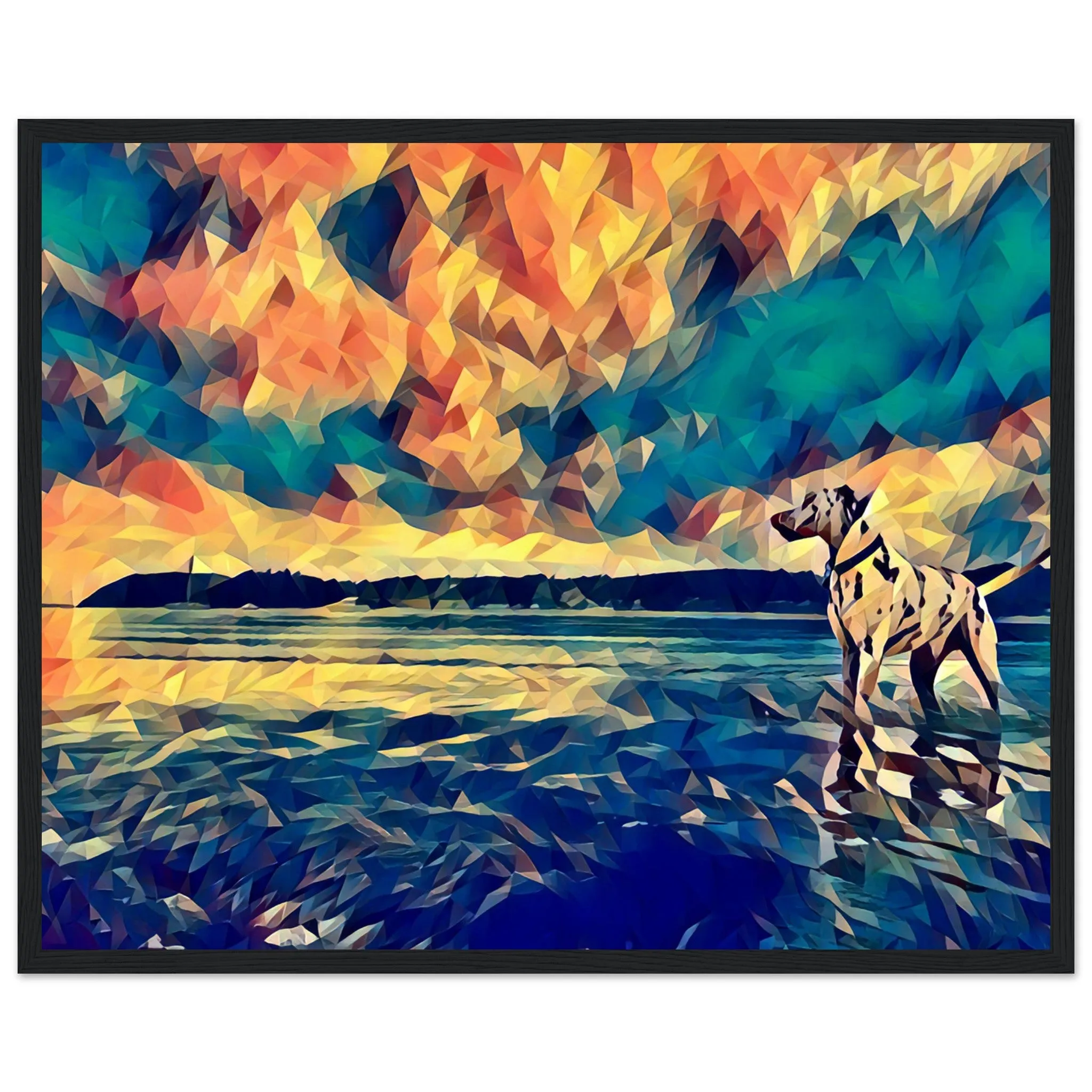 Mighty Hound Premium Matte Paper Wooden Framed Poster Wall Art
