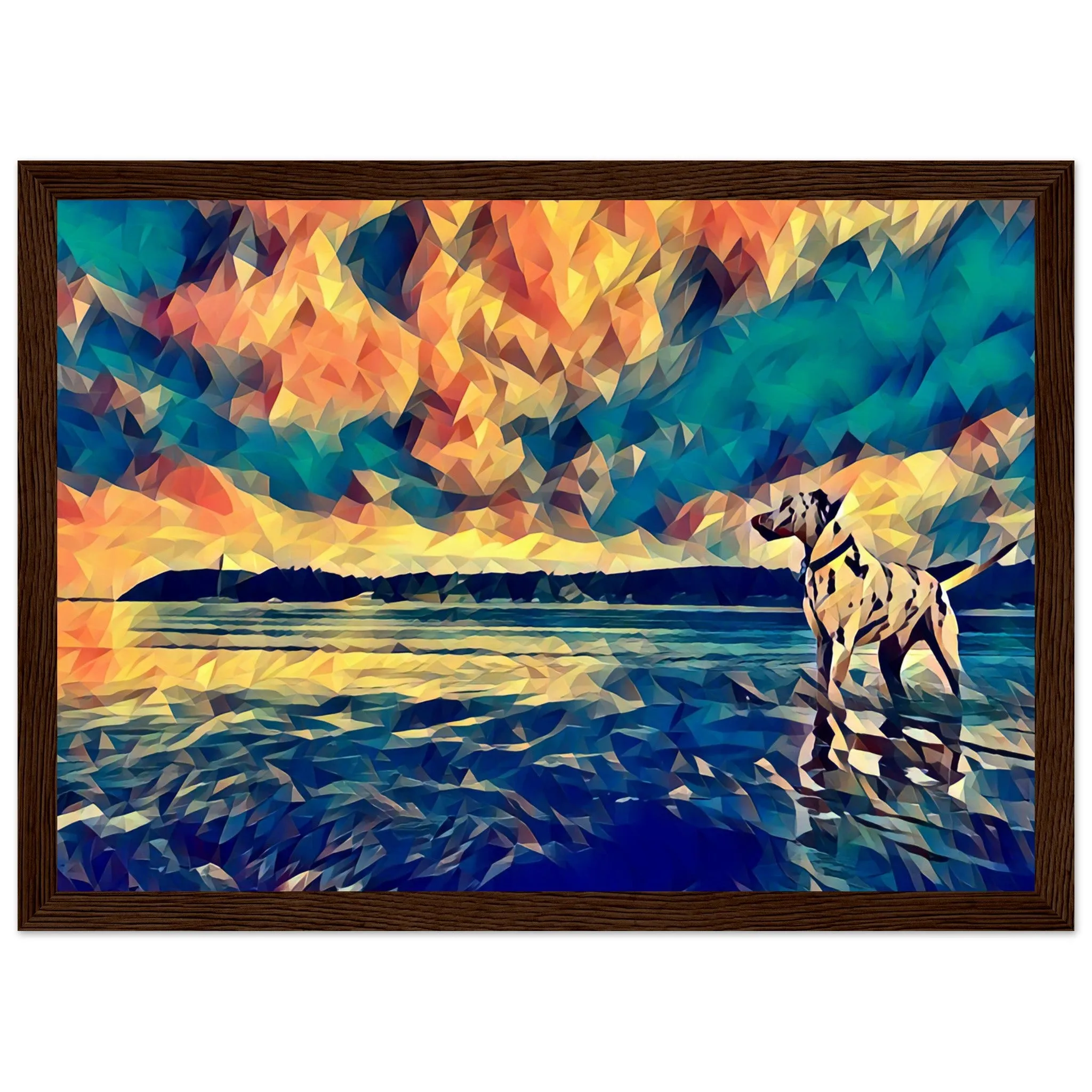 Mighty Hound Premium Matte Paper Wooden Framed Poster Wall Art
