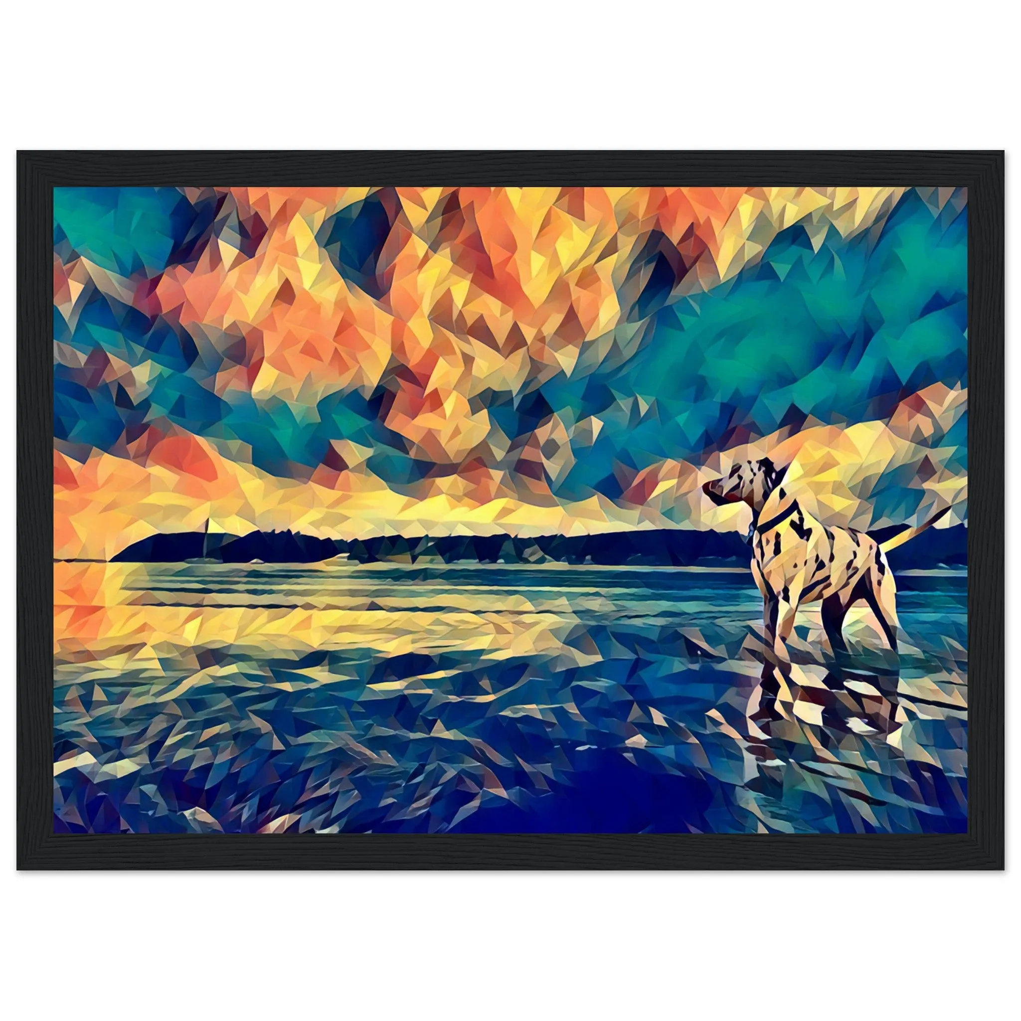 Mighty Hound Premium Matte Paper Wooden Framed Poster Wall Art