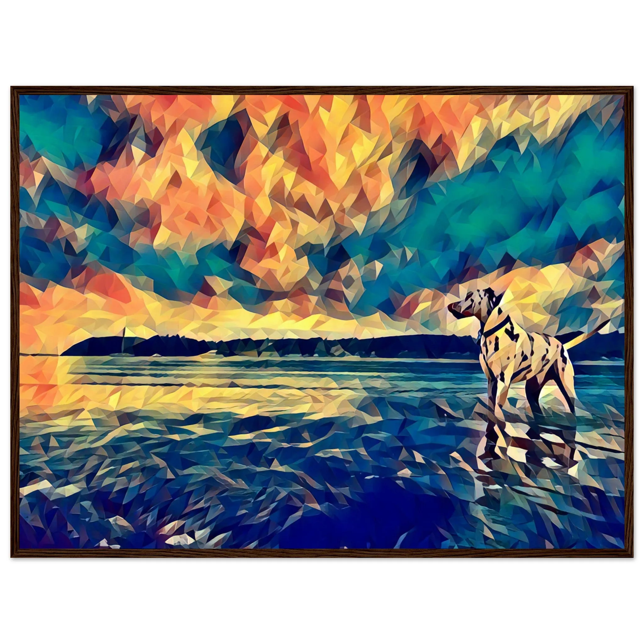 Mighty Hound Premium Matte Paper Wooden Framed Poster Wall Art