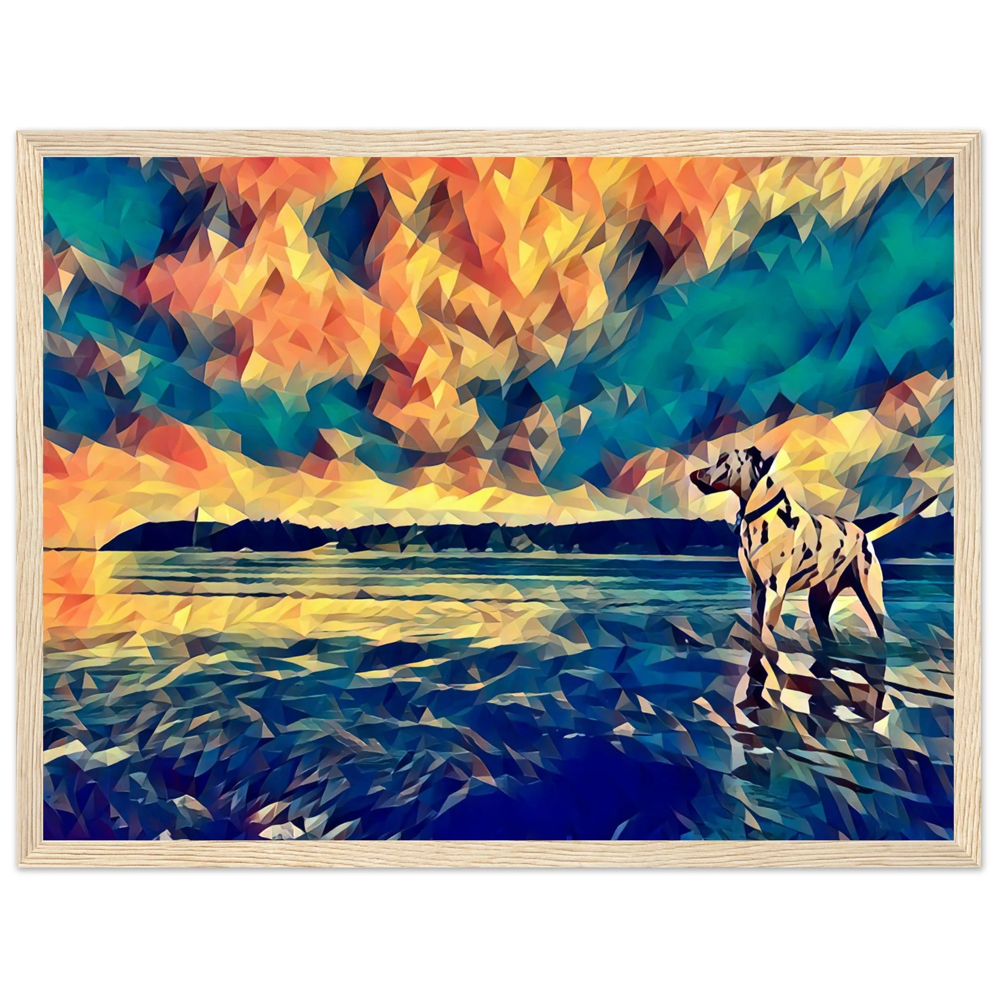 Mighty Hound Premium Matte Paper Wooden Framed Poster Wall Art