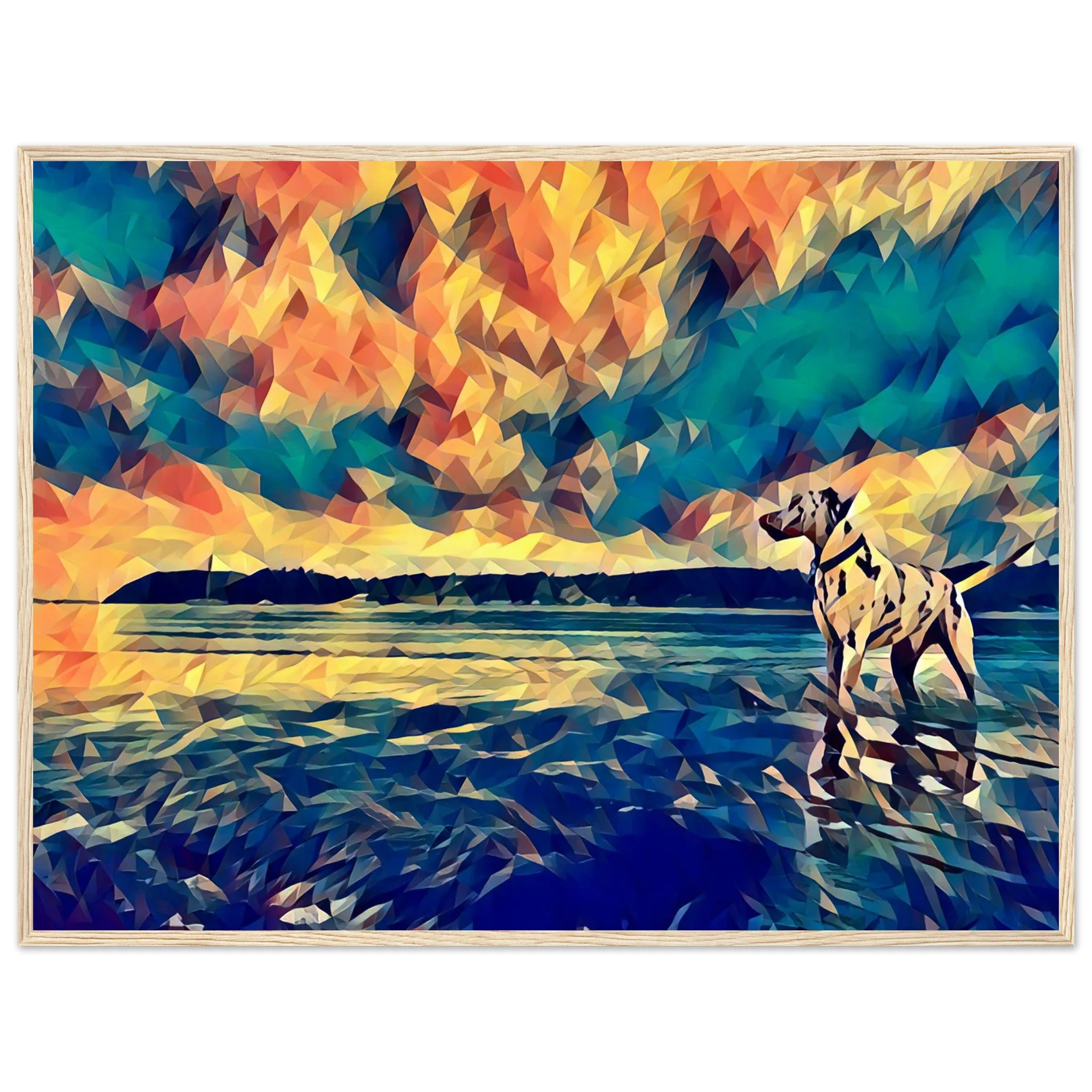 Mighty Hound Premium Matte Paper Wooden Framed Poster Wall Art