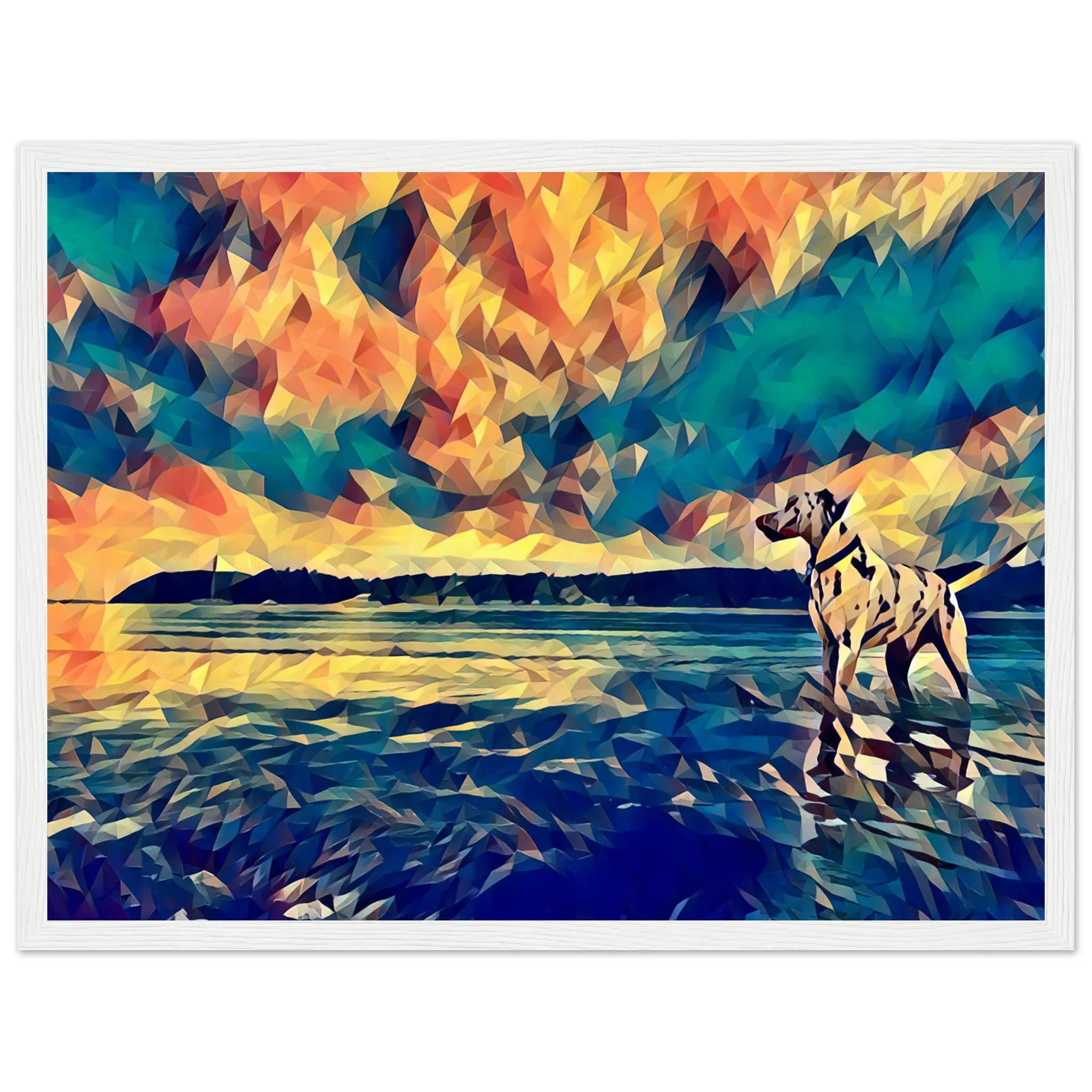 Mighty Hound Premium Matte Paper Wooden Framed Poster Wall Art