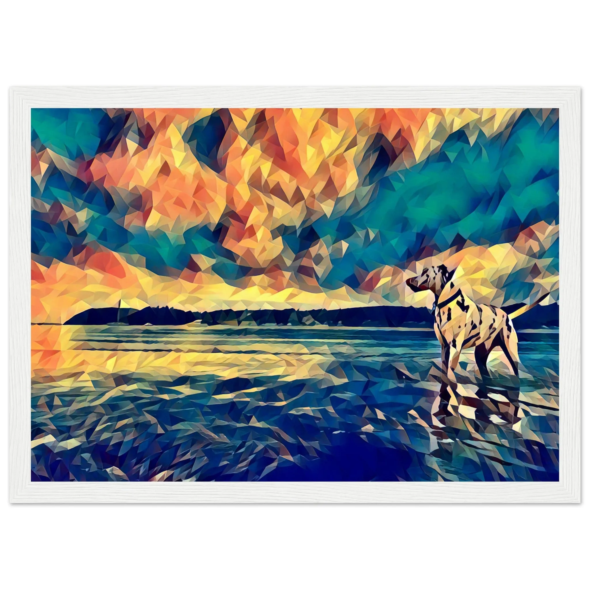 Mighty Hound Premium Matte Paper Wooden Framed Poster Wall Art