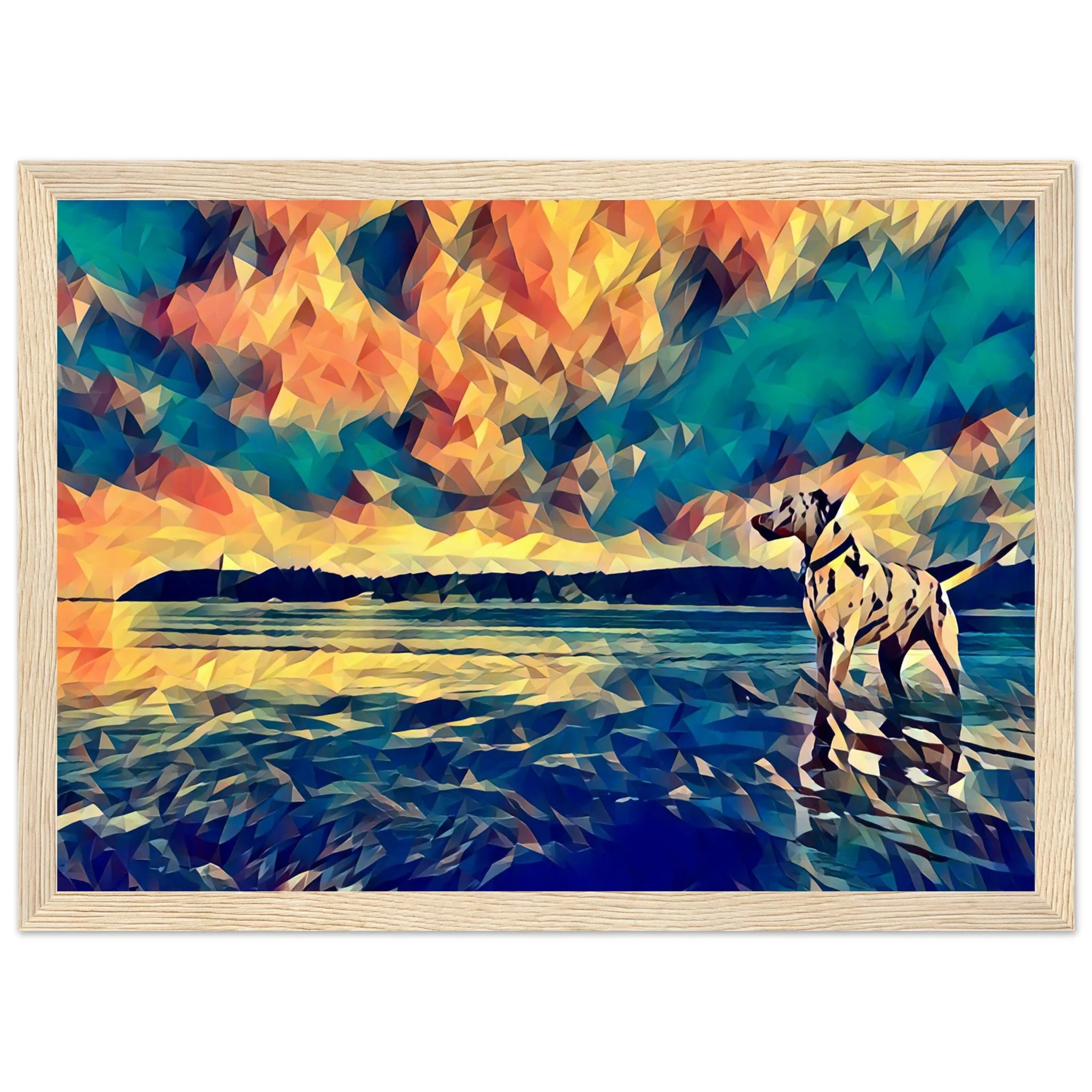Mighty Hound Premium Matte Paper Wooden Framed Poster Wall Art