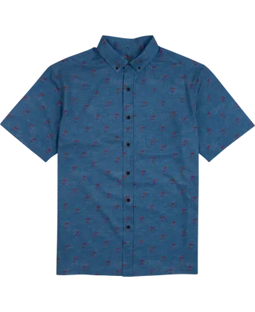 Palms Button Down Shirt-Chambray