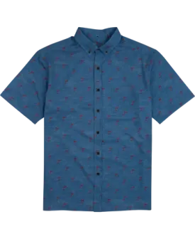 Palms Button Down Shirt-Chambray