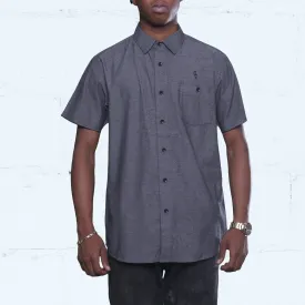Pelican Bay Chambray Button Up Shirt Black