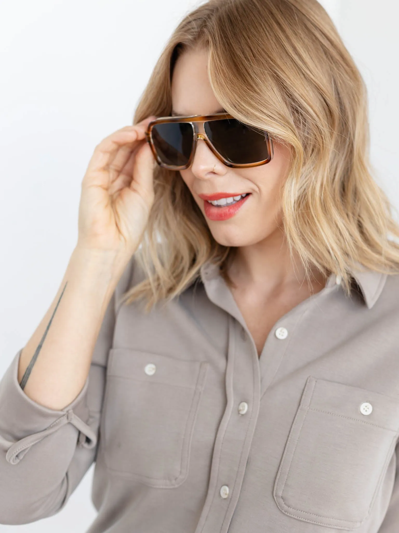 Pretty Simple Leah Retro Oversized Aviator