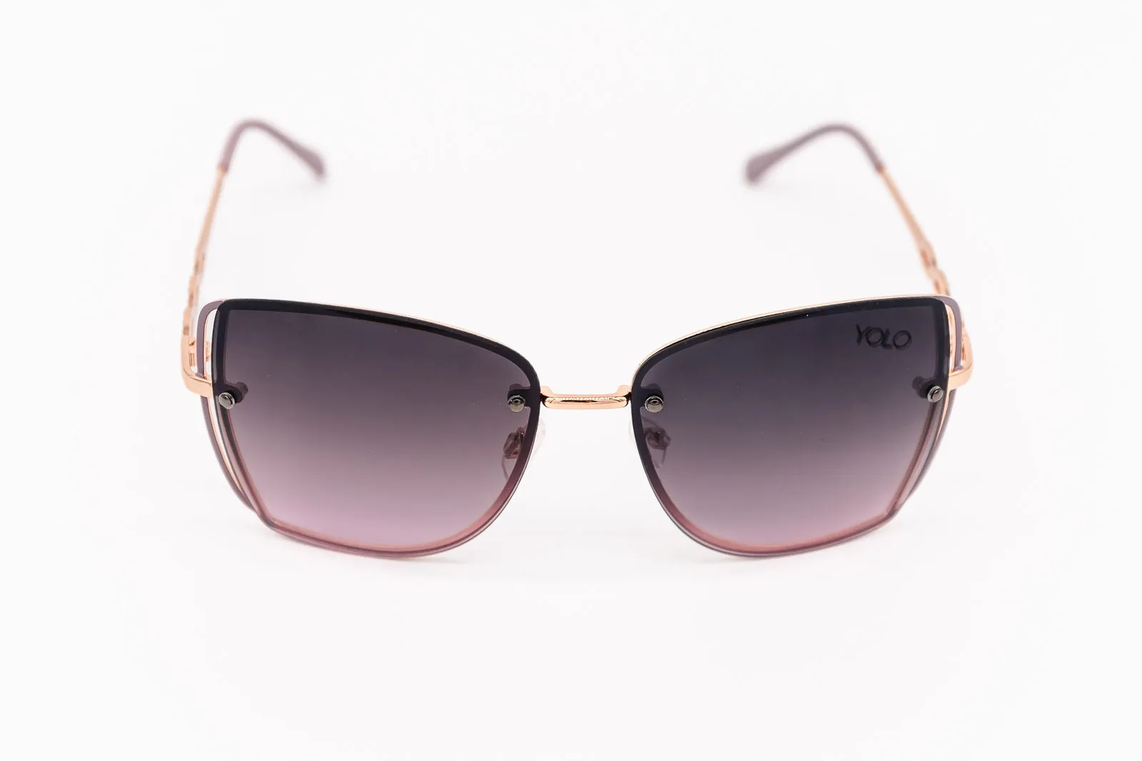 "Butterfly Kisses" Rimless Fashion Metal Sunglasses