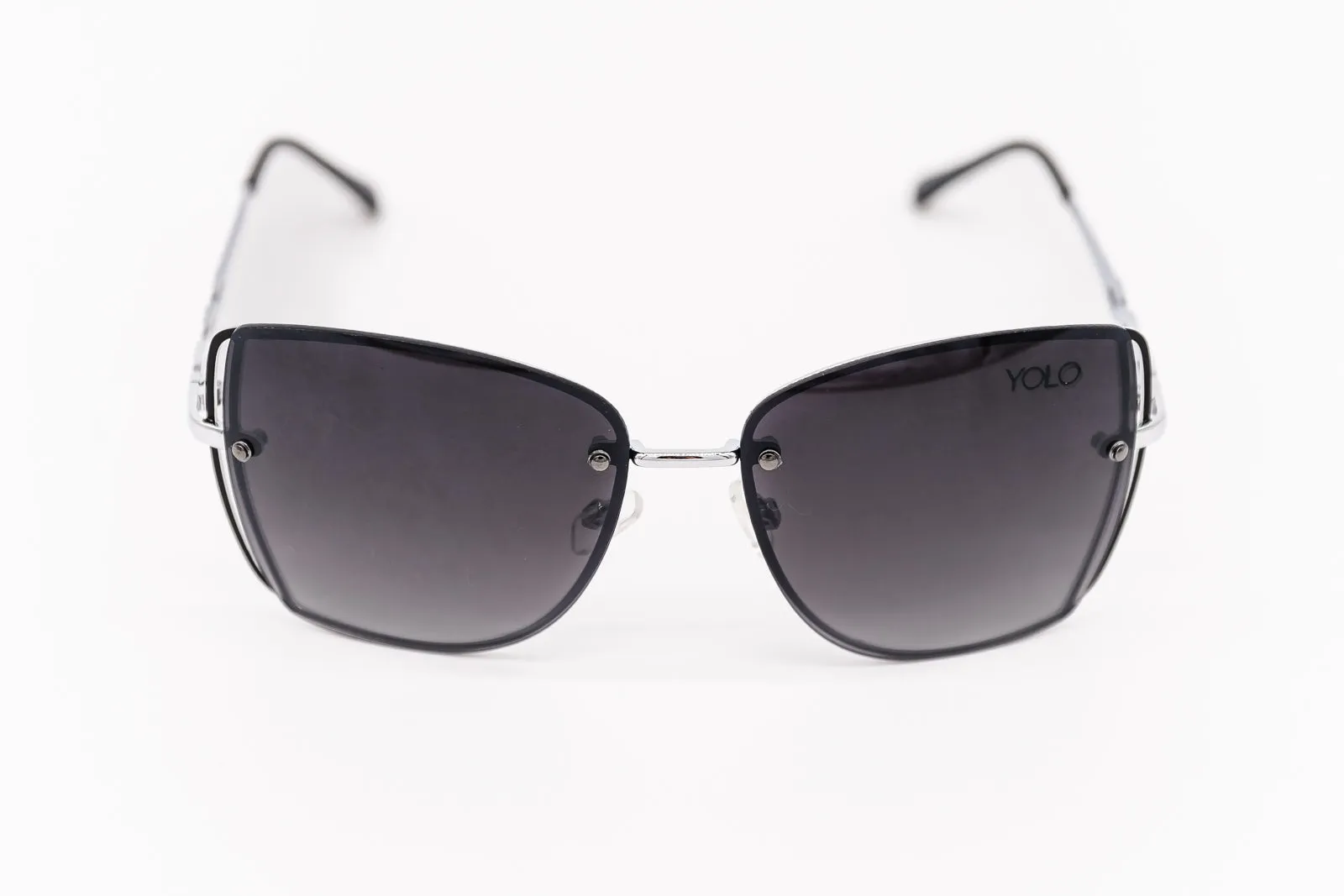"Butterfly Kisses" Rimless Fashion Metal Sunglasses