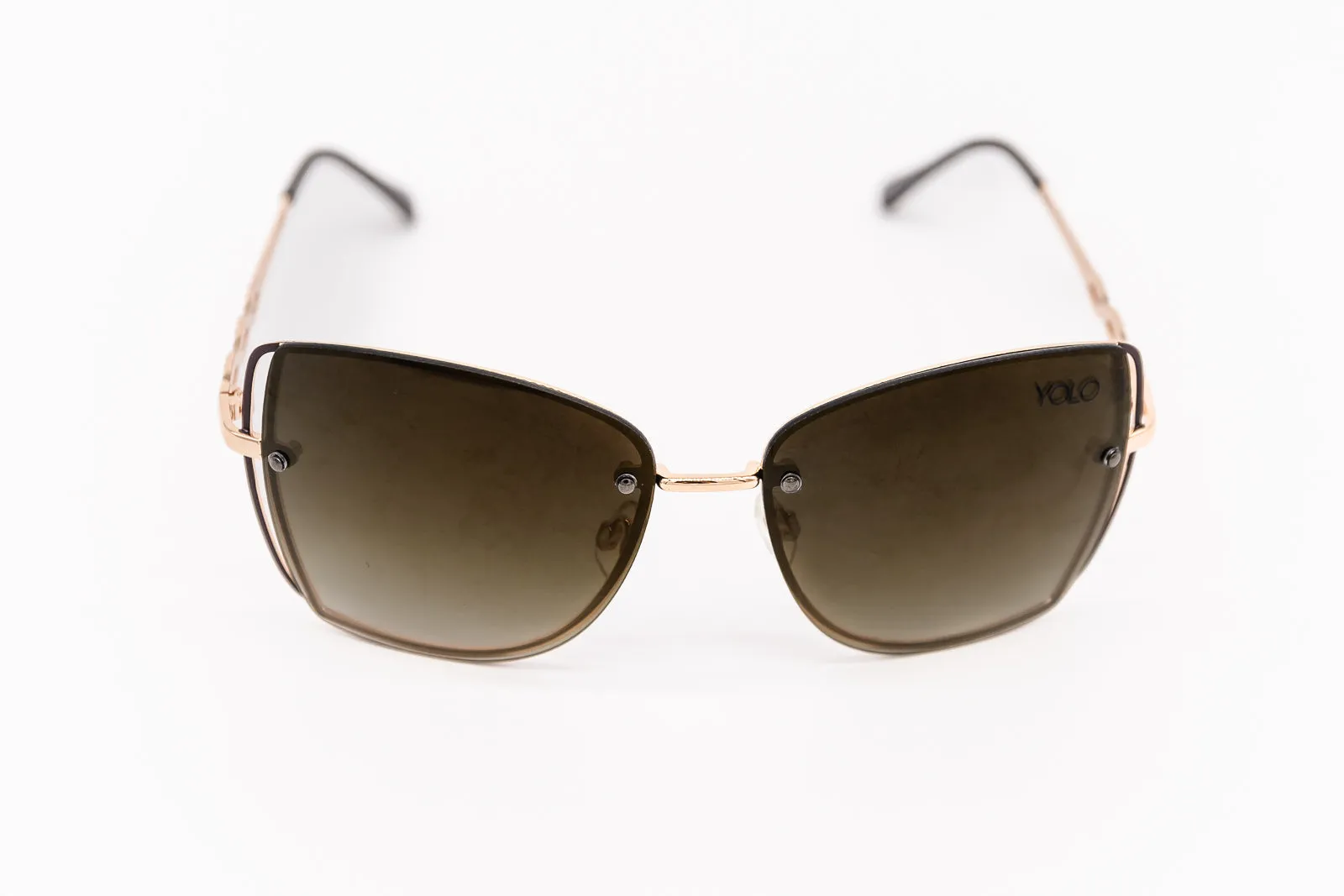 "Butterfly Kisses" Rimless Fashion Metal Sunglasses