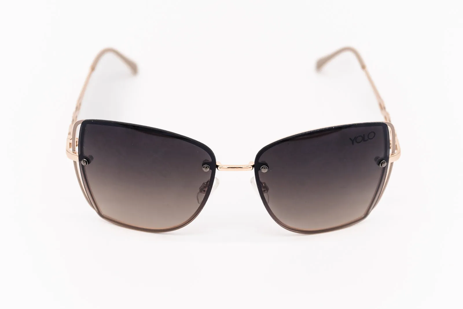 "Butterfly Kisses" Rimless Fashion Metal Sunglasses