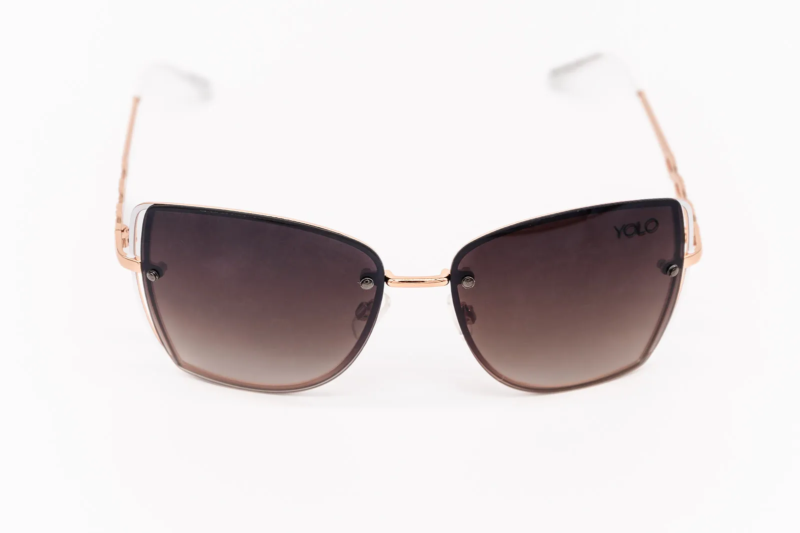 "Butterfly Kisses" Rimless Fashion Metal Sunglasses