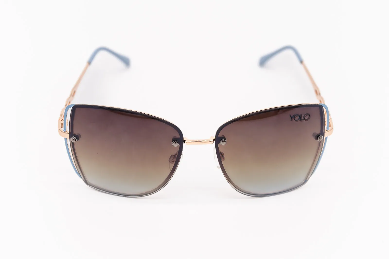"Butterfly Kisses" Rimless Fashion Metal Sunglasses