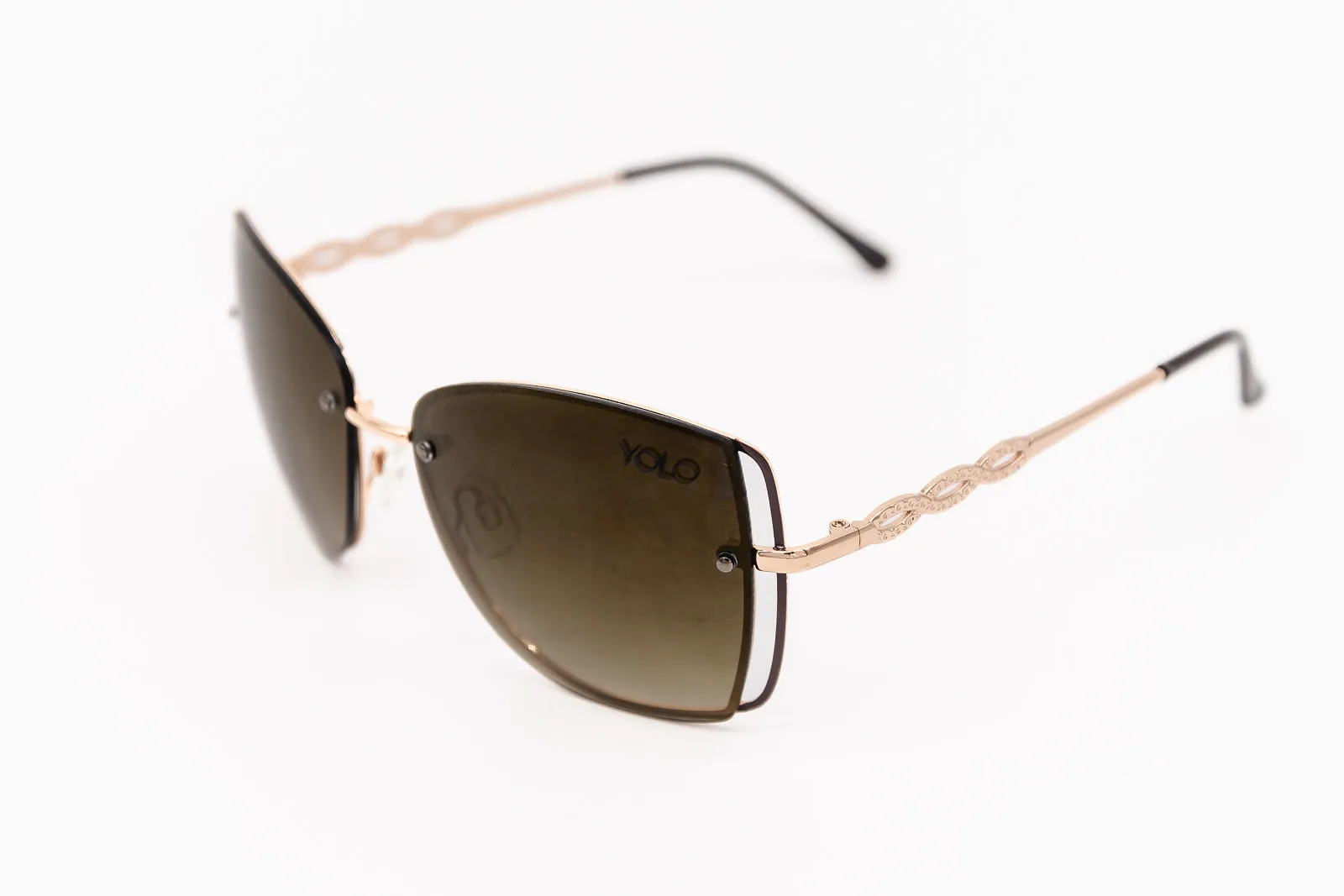 "Butterfly Kisses" Rimless Fashion Metal Sunglasses