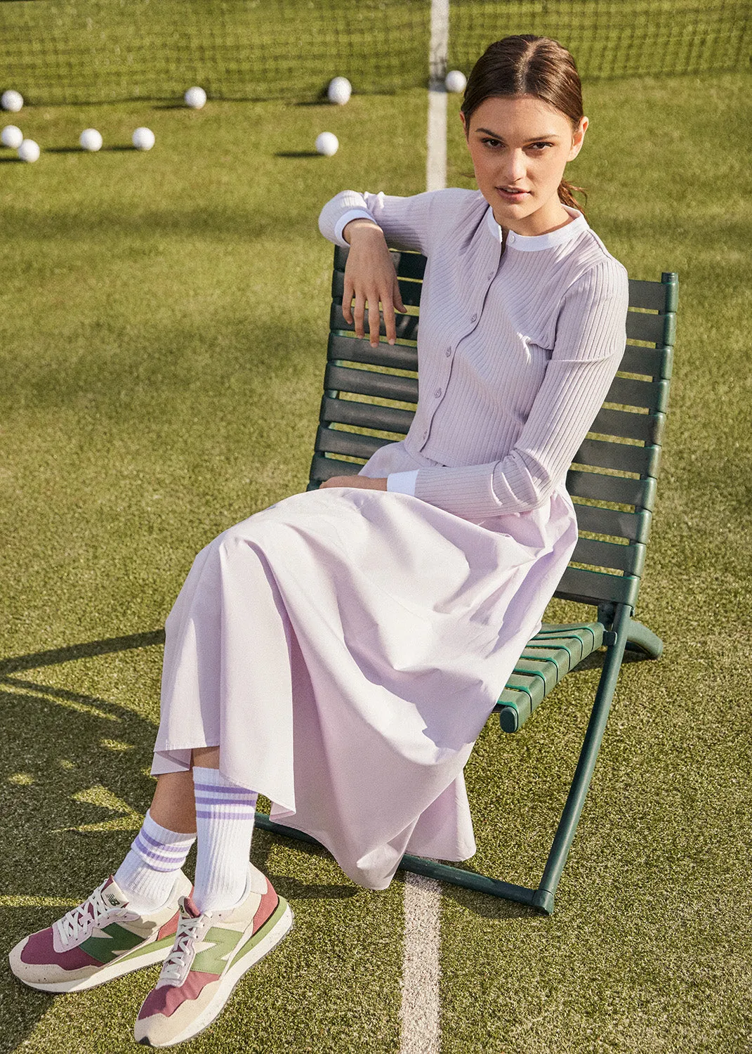 Relaxed Fit Cotton Drawstring Skirt
