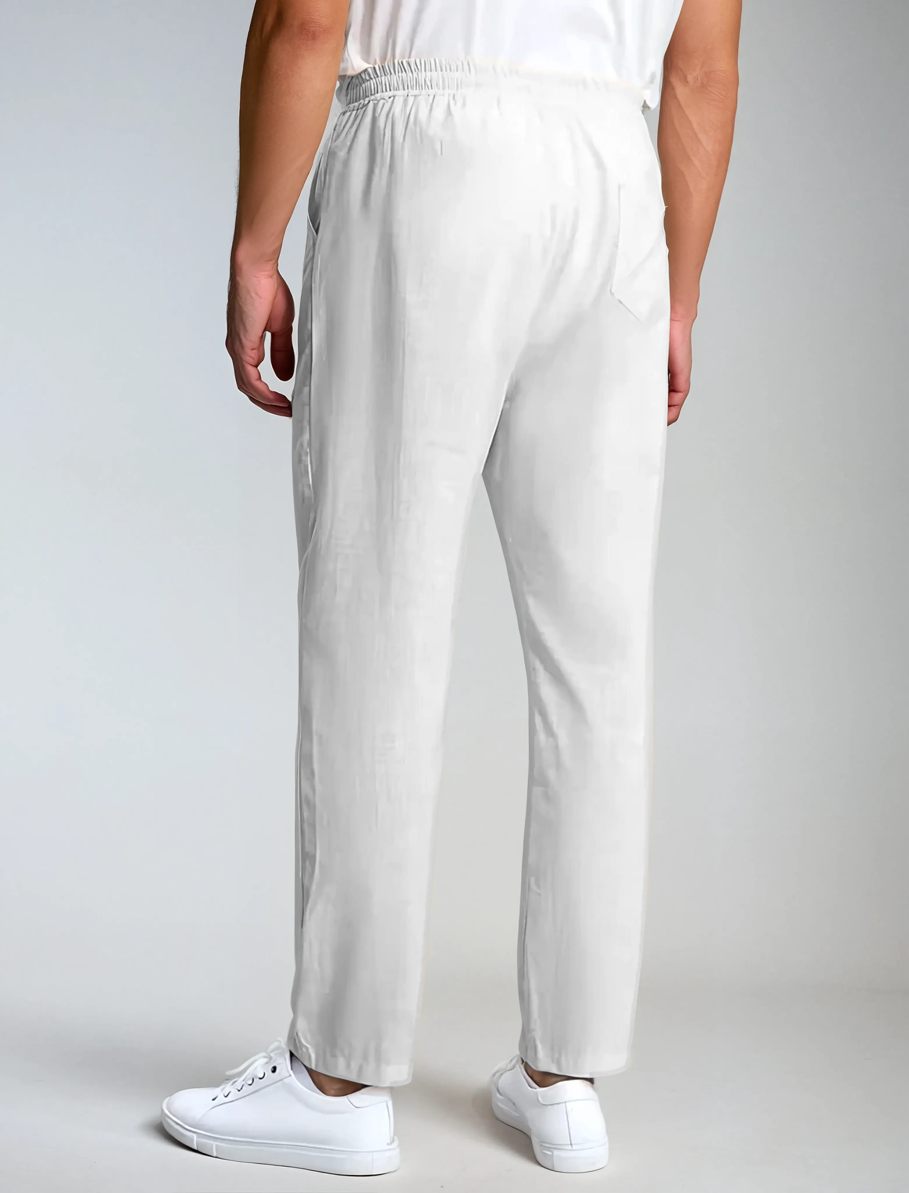 Sea Side Linen Pants - White