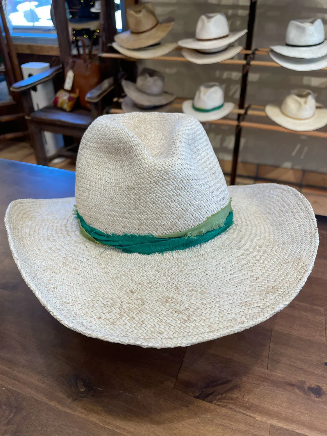 Straw Cowboy Hat for Sale in White- Wheat