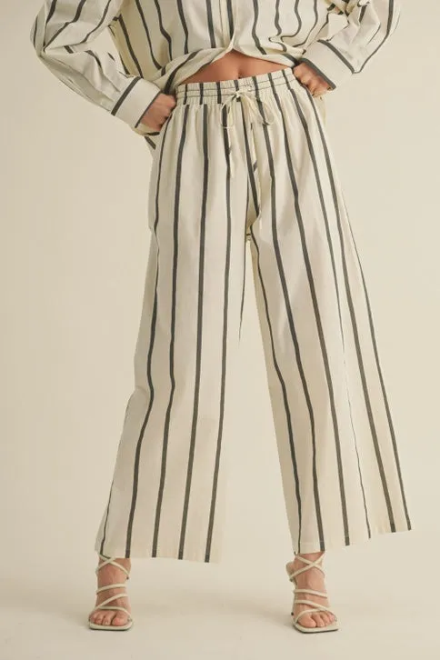 STRIPE STRAIGHT LEG PANTS