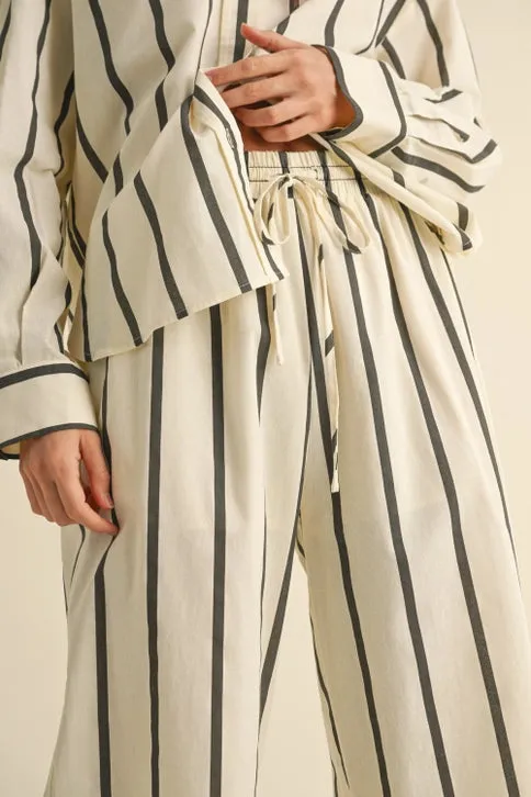 STRIPE STRAIGHT LEG PANTS