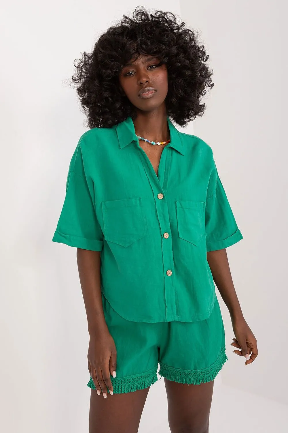 Summer Day Breezy Linen Blend Shirt