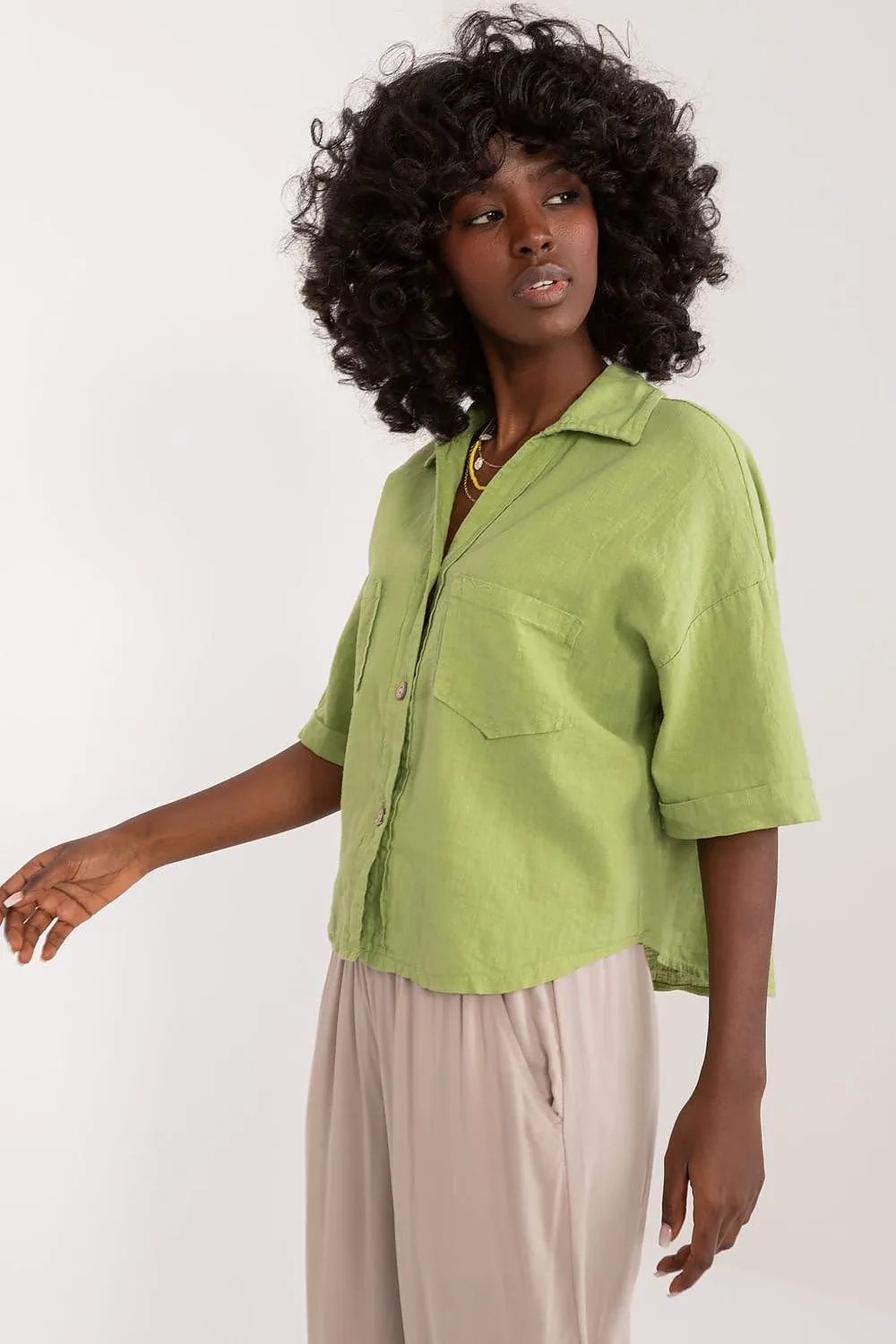 Summer Day Breezy Linen Blend Shirt