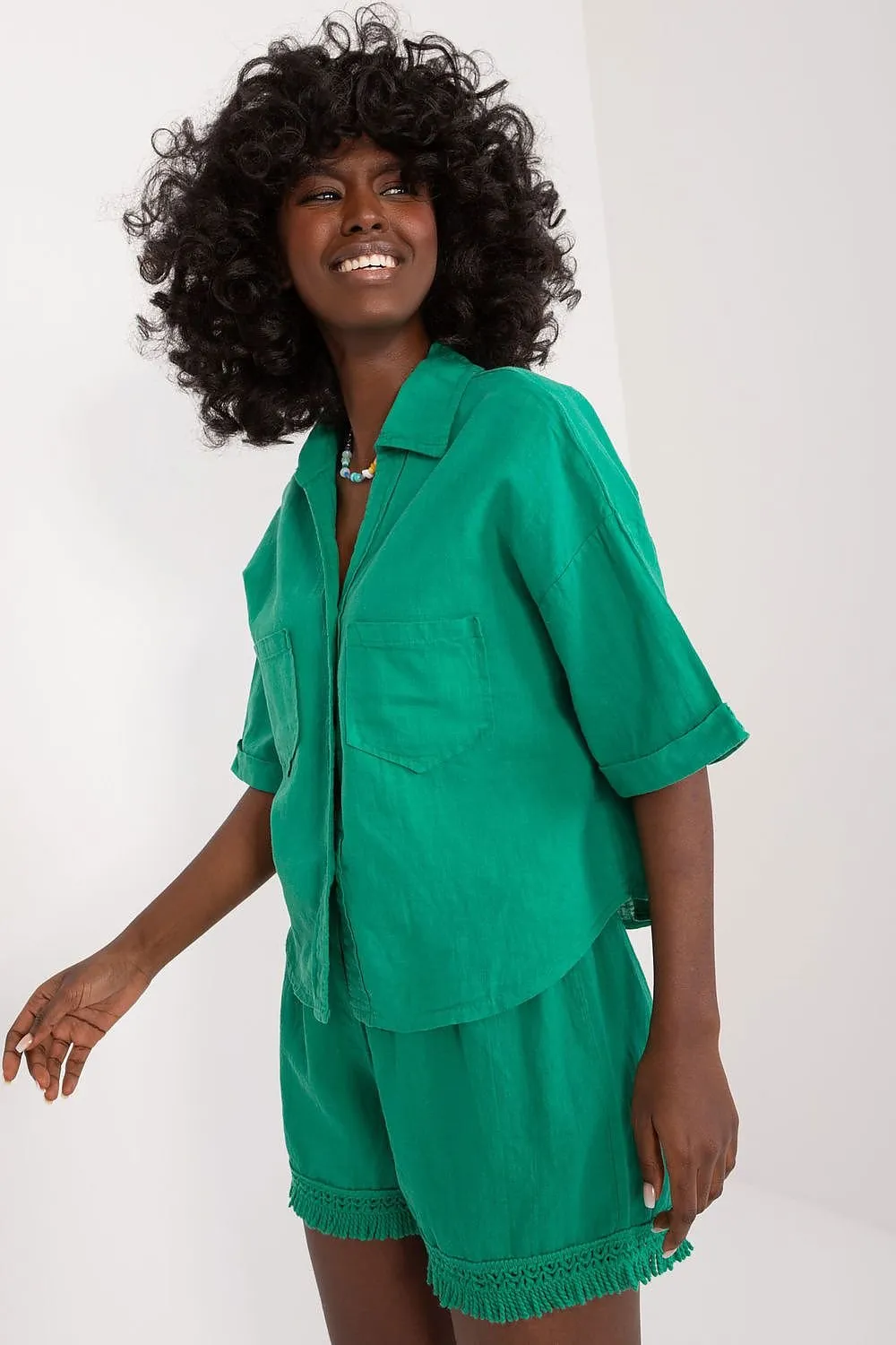 Summer Day Breezy Linen Blend Shirt