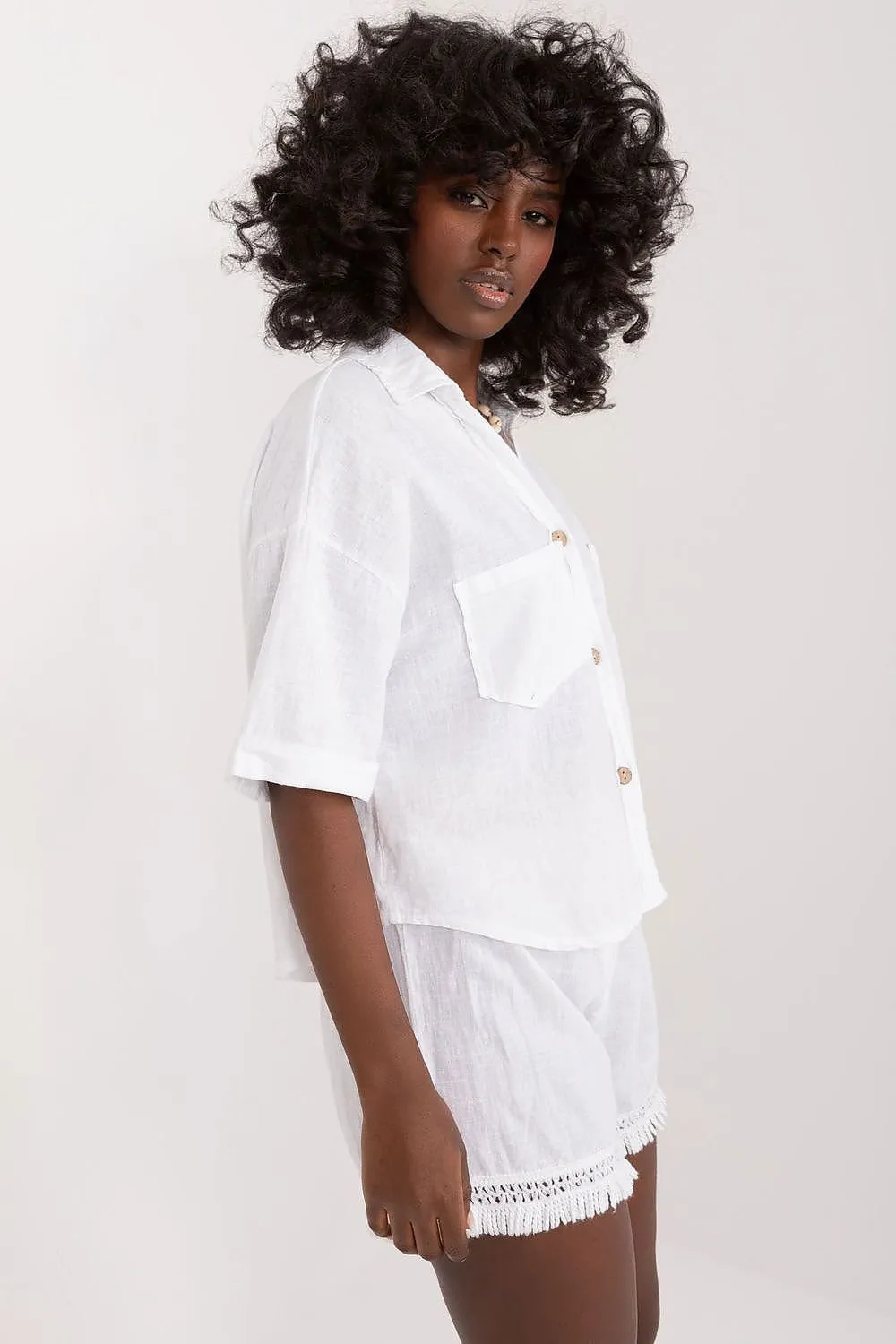Summer Day Breezy Linen Blend Shirt