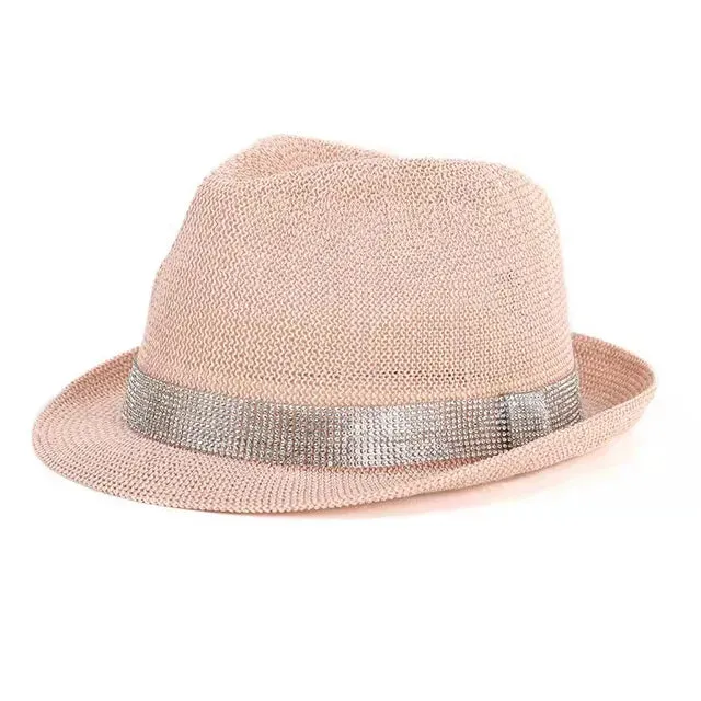 Summer Hollow Breathable Straw Trilby Hat