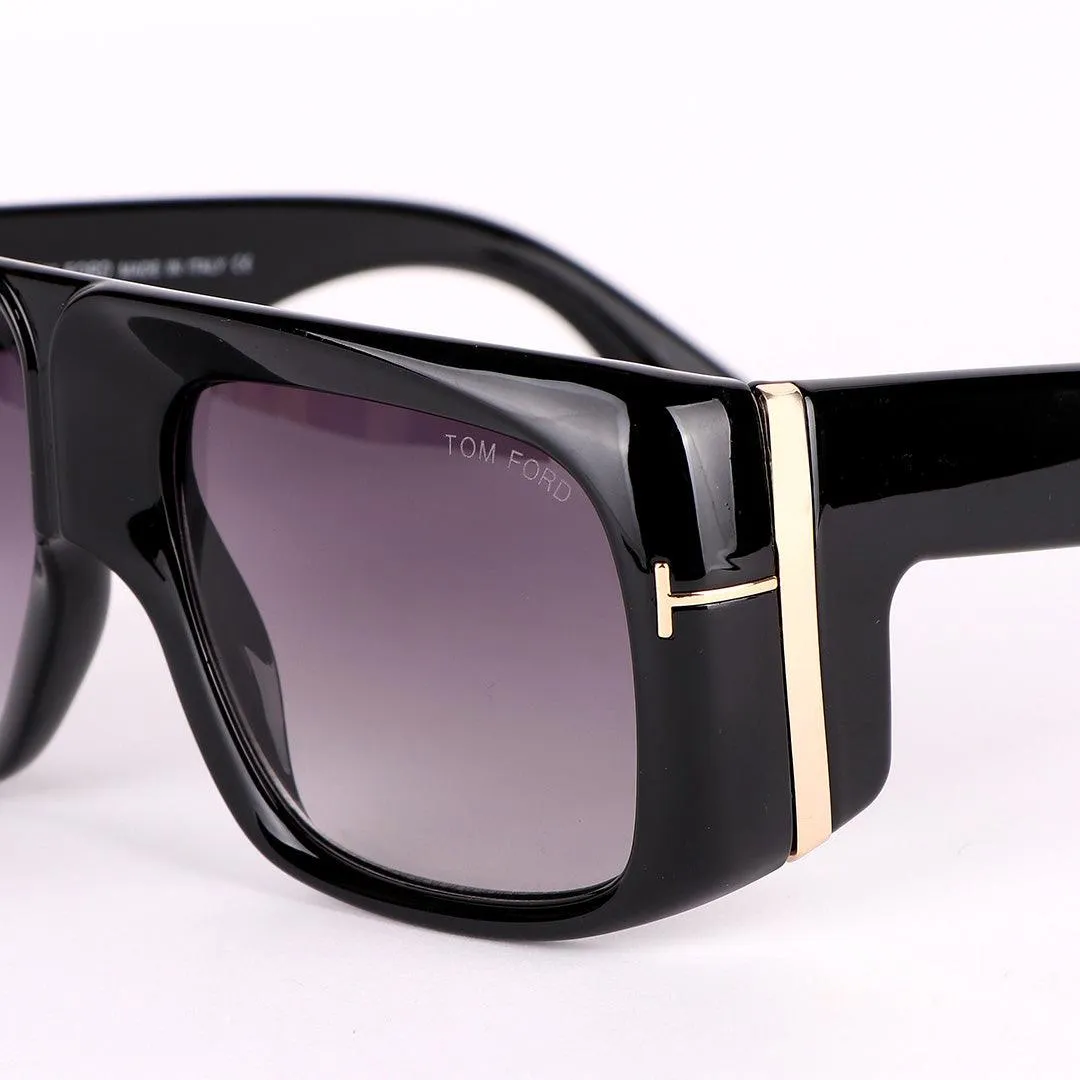 Tom Ford Marcolin Collection Black And Gold Sunglasses