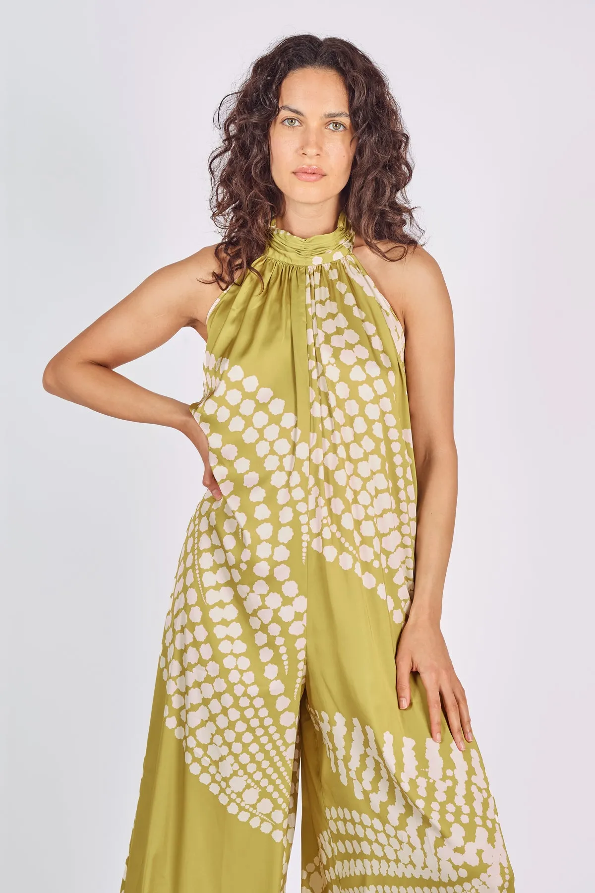 Traffic People  in Olive -The Odes Revisited Twiggy Jumpsuit TOR12884