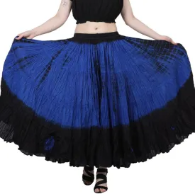 Wevez Women's 25 Yard Casual High Waist Long Maxi Skirt with Elastic Waistband Flared Cotton Skirts for Women