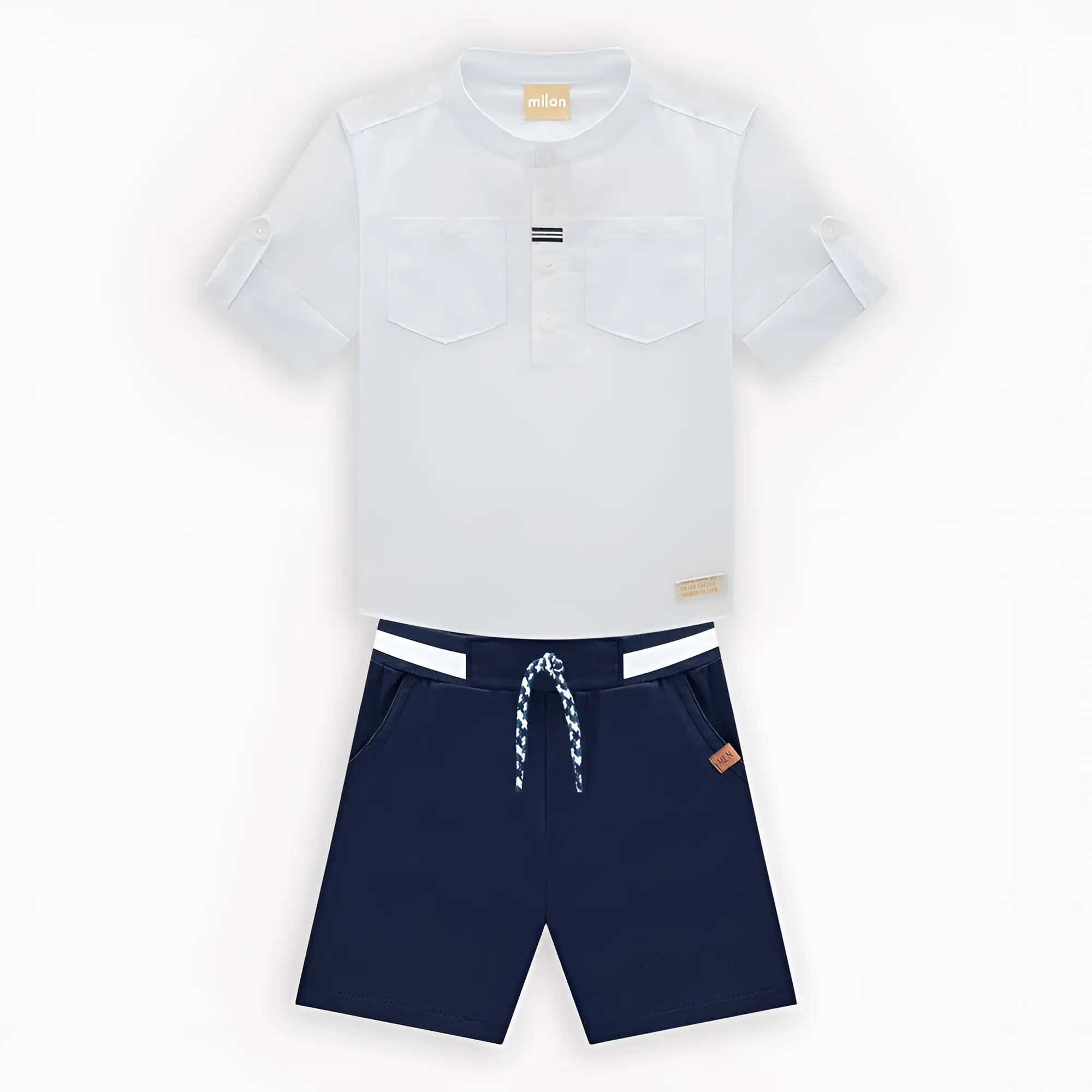 White Linen Nautical Shirt