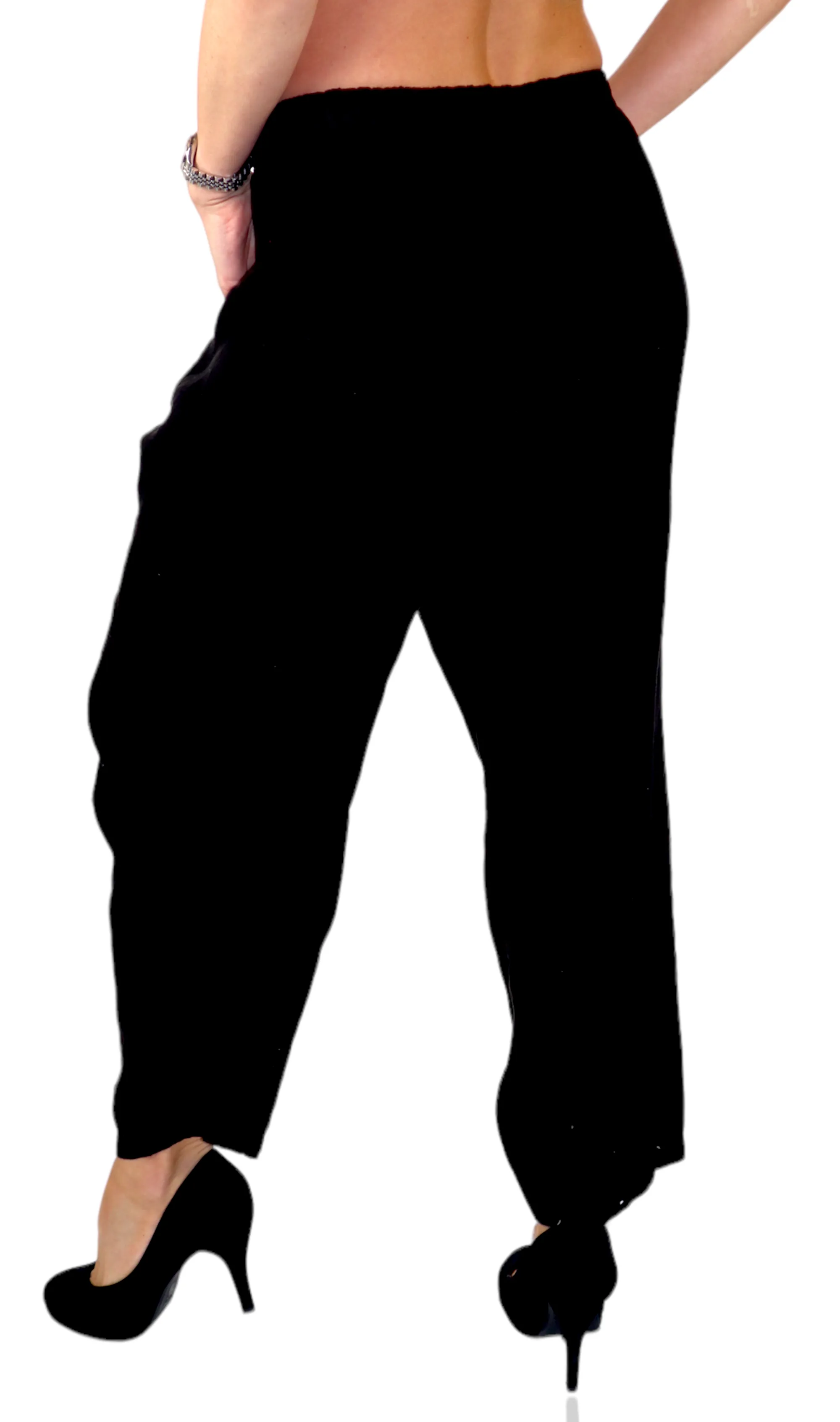 Women 100% Pure Linen Relaxed Fit Breathable Pants w/ Side Pockets