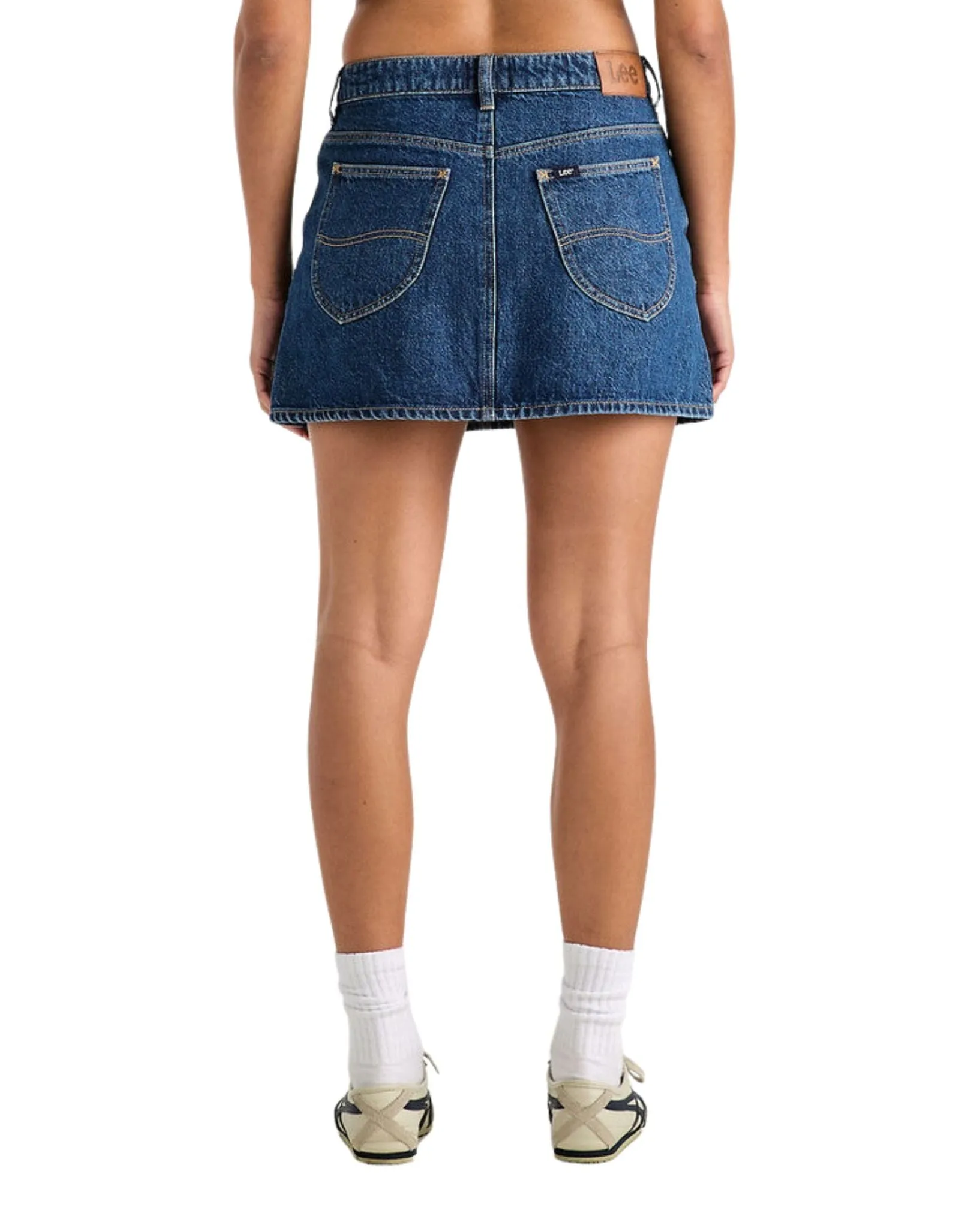 Womens Relaxed Mini Skirt - Indigo Dream